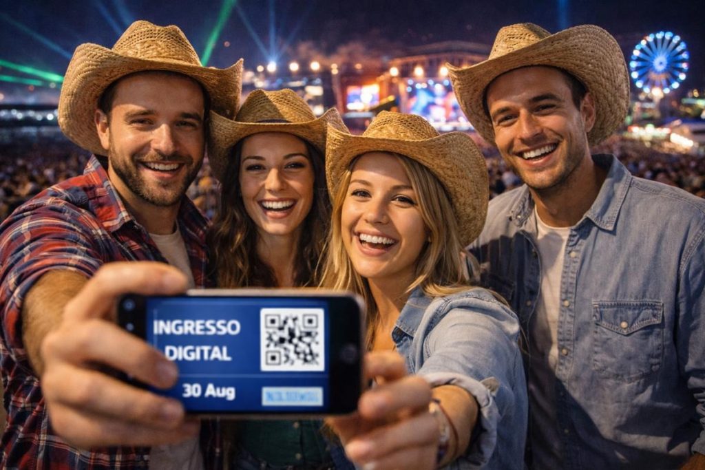 ingressos festa do peão de barretos 2026: pessoas felizes ao adquirir e curtindo o melhor show 