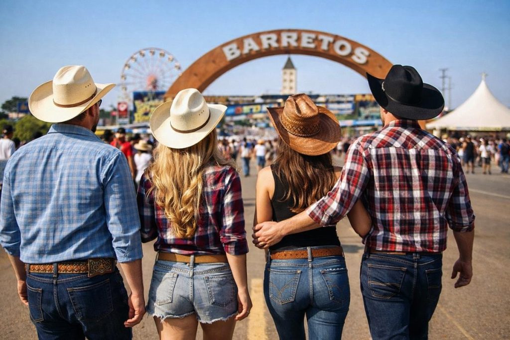 onde ficar na festa do peão de barretos: pessoas aproveitando a festa do peão 